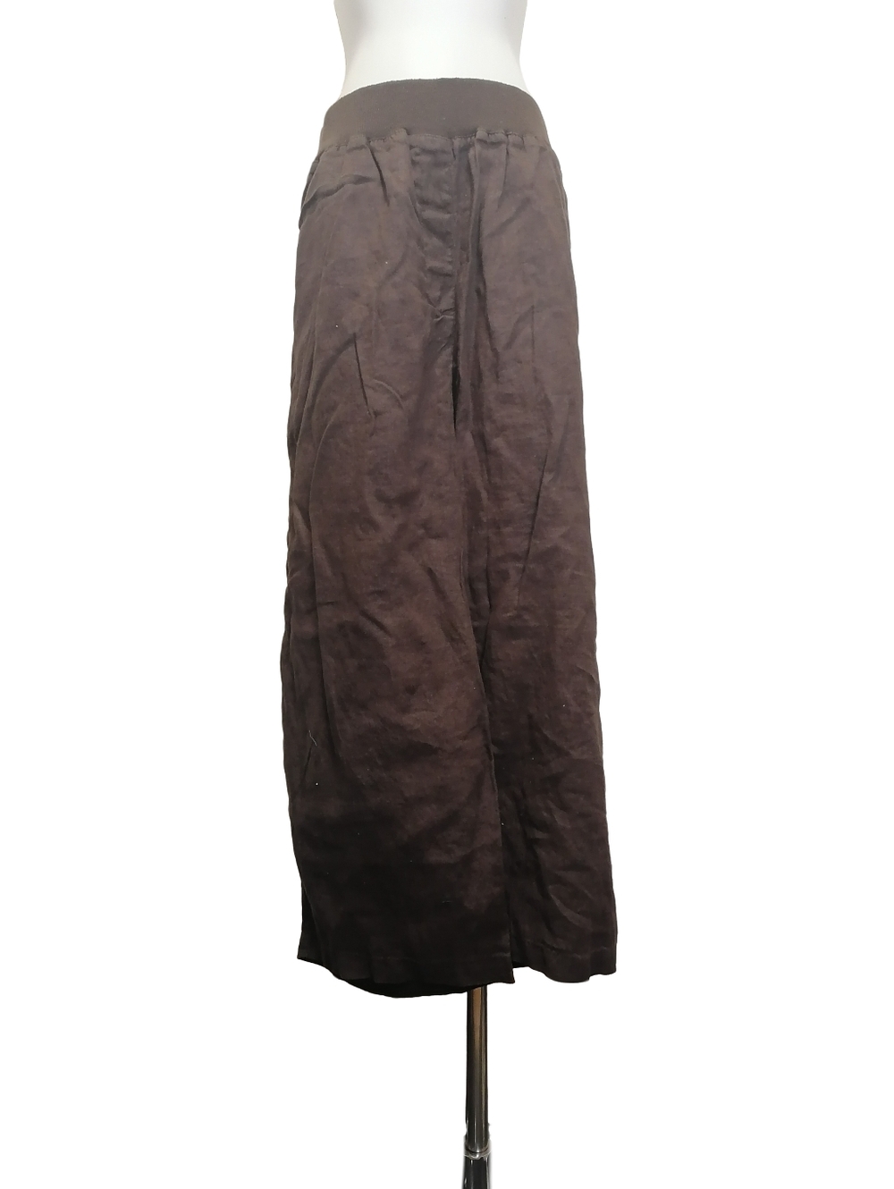 🦔🦔🦔 Ulla Popken Chocolate Brown dropped pants( 32"L) with Elastic Waist